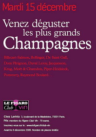 Dégustation Champagnes - Figaro Club Vin  Lavinia - Paris